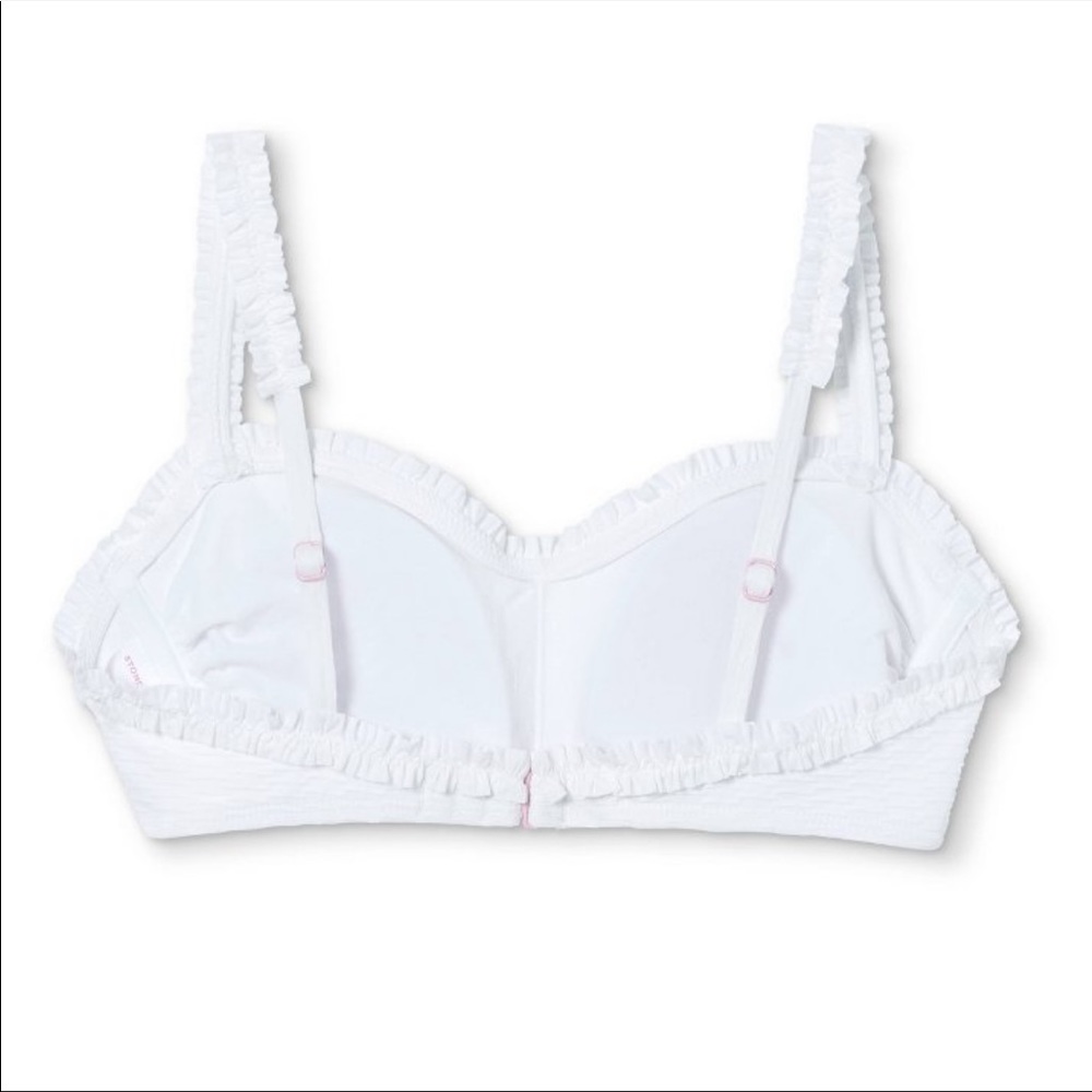 Stoney Clover Lane x Target Sweetheart textured bikini top in white - Picture 4 of 7